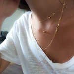 Adjustable Gold Tube Chain Choker Necklace