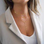 Adjustable Gold Tube Chain Choker Necklace