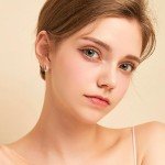 Moissanite Hoop Earrings in Sterling Silver