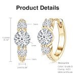 Moissanite Hoop Earrings in Sterling Silver