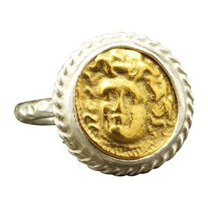 Medusa Coin Sterling Silver Signet Ring