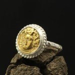 Medusa Coin Sterling Silver Signet Ring