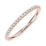 Rose Gold Vermeil Stackable CZ Ring for Women