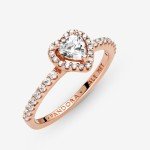 PANDORA Sparkling Heart Stackable Rose Gold Ring