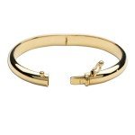 Engraved 14K Gold-Plated Children's Bangle Bracelet