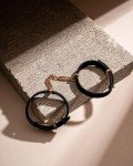 Black Silicone and Rose Gold ID Cuff Bracelet
