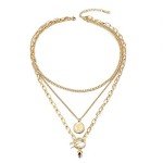 Vintage Gold Coin Pendant Necklace for Women