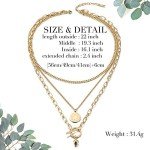 Vintage Gold Coin Pendant Necklace for Women