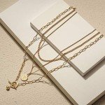 Vintage Gold Coin Pendant Necklace for Women