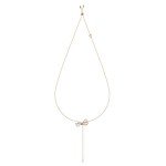 Swarovski Women's Bow Pendant Necklace in Rose-Gold