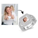 Personalized 925 Sterling Silver Photo Rings