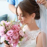 Moissanite Dangle Earrings in 18K White Gold