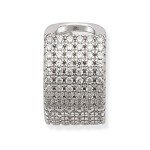 Sterling Silver Multi-Row CZ Diamond Ear Cuff