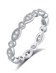 Moissanite Evil Eye Wedding Band in Silver