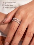 Moissanite Evil Eye Wedding Band in Silver