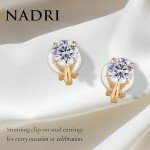 Gold Plated Cubic Zirconia Clip-On Earrings