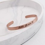 Personalized Copper Cuff Bracelet with Custom Message