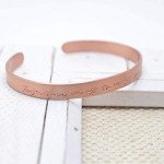 Personalized Copper Cuff Bracelet with Custom Message
