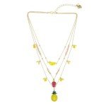 Betsey Johnson Women's Fruit Charm Necklace