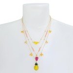 Betsey Johnson Women's Fruit Charm Necklace