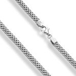 Miabella 925 Sterling Silver 4mm Chain Necklace