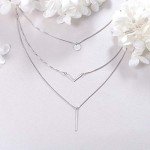 S925 Sterling Silver Triple Layer Choker Necklace
