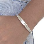 Handmade Hammered Sterling Silver Cuff Bracelet