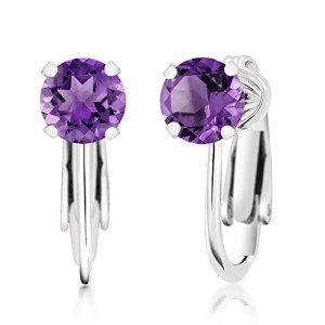 925 Sterling Silver 6MM Round Birthstone Earrings