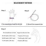 Gemstone Silver Bangle Bracelet for Women, 8 Inches