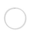 Rhodium Plated Diamond Tennis Necklace for Women