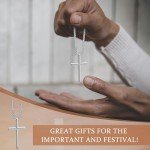 48 Pcs Silver Cross Necklaces – Perfect Gifts for Men