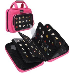 Pink Enamel Pin Display Book for Collectibles
