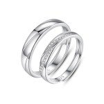 MIKAMU Adjustable 925 Sterling Silver Couple Rings