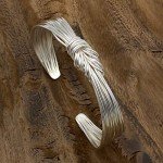 Sterling Silver Knot Cuff Bracelet for Her