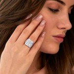 15.8 Carat CZ Statement Wide Band Ring