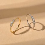 Moissanite Round Cut Women's Wedding Band 18K Gold