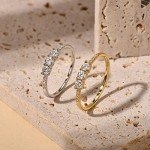 Moissanite Round Cut Women's Wedding Band 18K Gold