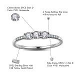 Moissanite Round Cut Women's Wedding Band 18K Gold