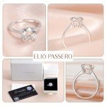 1CT Moissanite Solitaire Engagement Ring in Silver