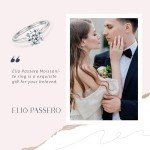 1CT Moissanite Solitaire Engagement Ring in Silver