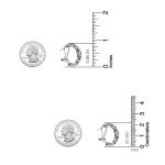 Byzantine Silver Hoop Earrings for Women - 22mm