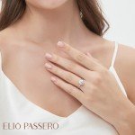 1CT Moissanite Solitaire Engagement Ring in Silver