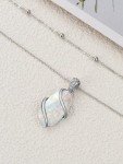 Stylish Sterling Silver Opal Necklace for Women