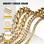 Chunky Cuban Link Chain Necklace in Gold/Silver