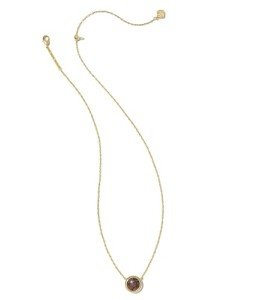 Kendra Scott 14k Gold-Plated Orange Goldstone Necklace