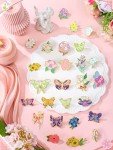Colorful Butterfly and Flower Enamel Pins Set
