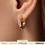 Ana Luisa Giulia Bold Chunky Huggie Hoops