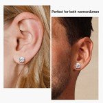 Moissanite Stud Earrings in 925 Sterling Silver