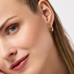 Ana Luisa Giulia Bold Chunky Huggie Hoops