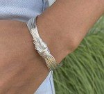 Sterling Silver Knot Cuff Bracelet for Her